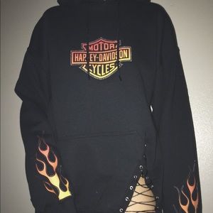 Harley Davidson Lace Up Hoodie/Dress